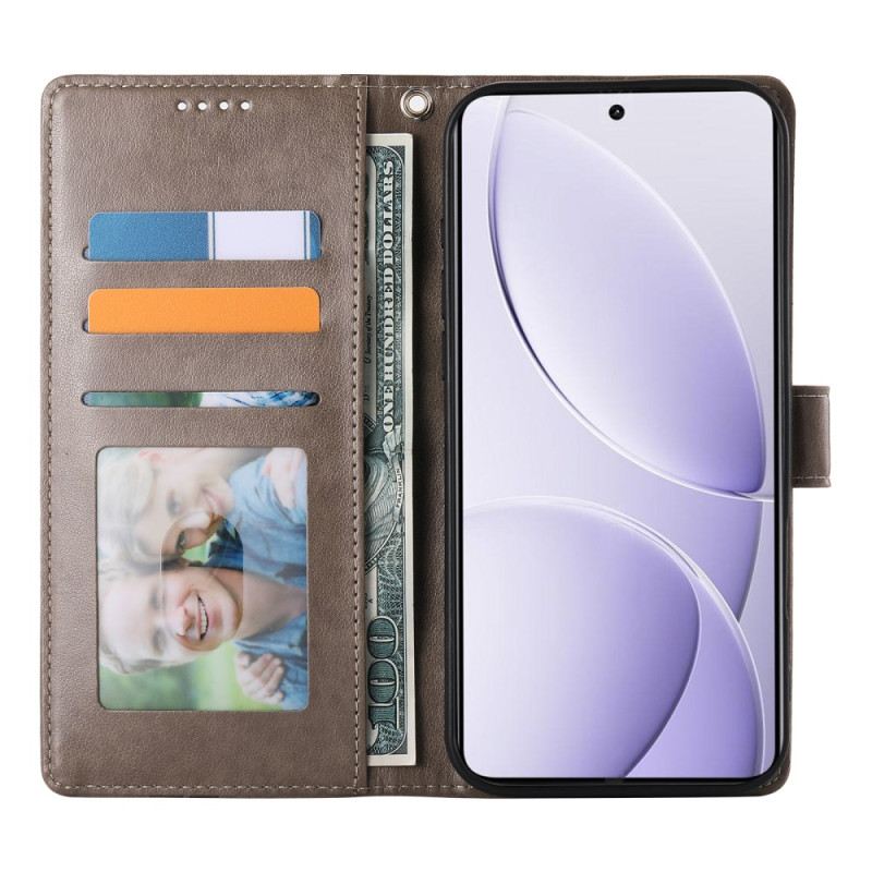 Bőrtok Poco C71 Virágmintás