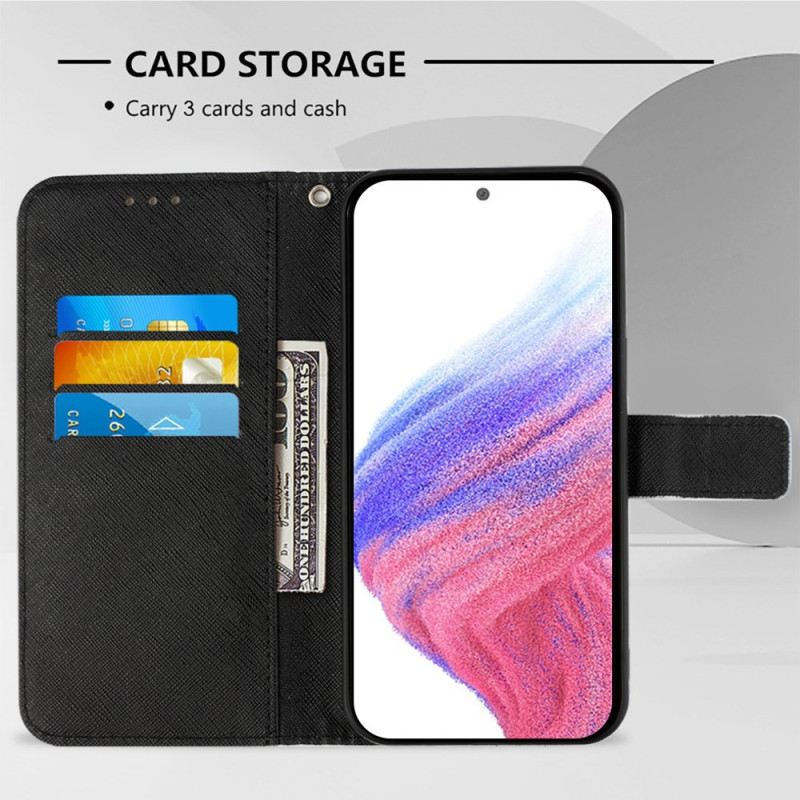 Bőrtok Poco C71 Virágos Koponya