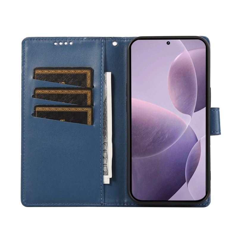 Bőrtok Poco C71 Zsinórok