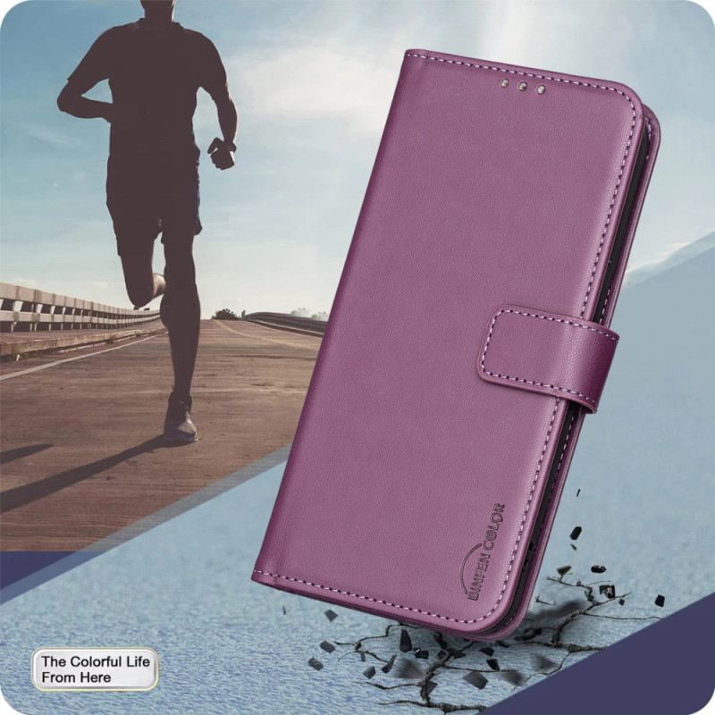 Kinyitható Bőrtok Poco C71 Binfen Színű Műbőr