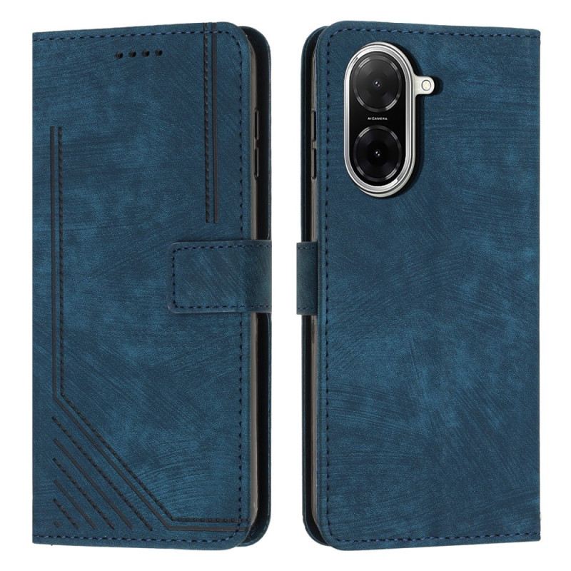 Kinyitható Bőrtok Poco C71 Retro Mintázat