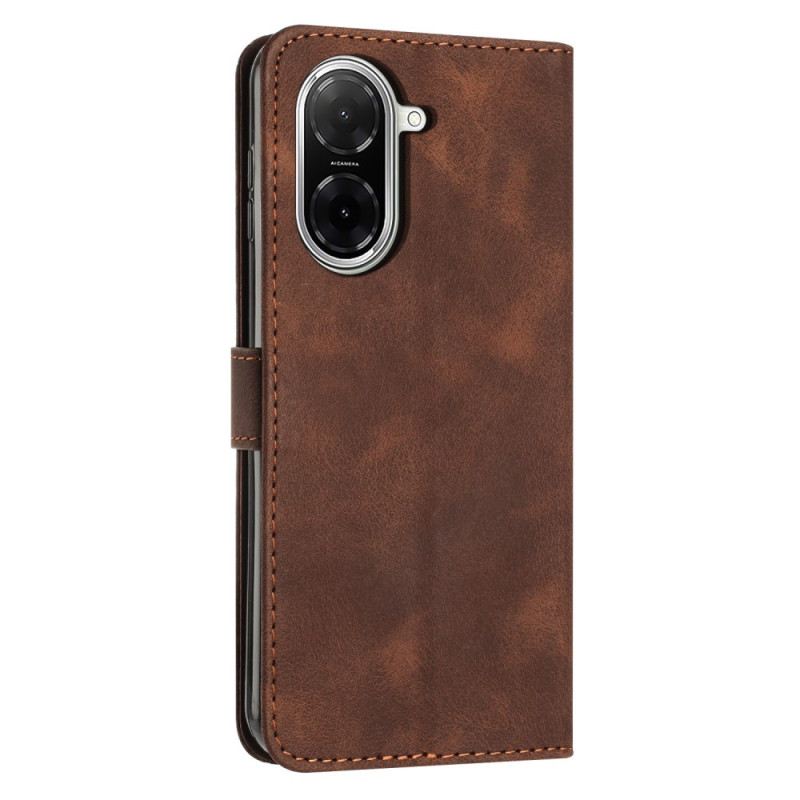 Kinyitható Bőrtok Poco C71 Vonalminta Pánttal