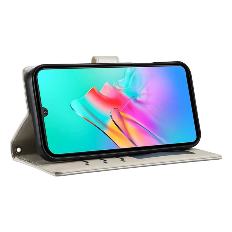 Kinyitható Tokok Poco C71 Steppelt Pánttal És Vállpánttal