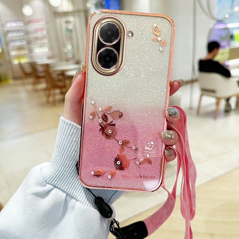 Mobiltelefon Tokok Poco C71 Virágok Strasszok És Kadem Szíjak