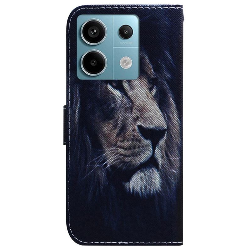 Bőrtok Xiaomi Redmi Note 13 Pro 5g Álmodozó Oroszlán