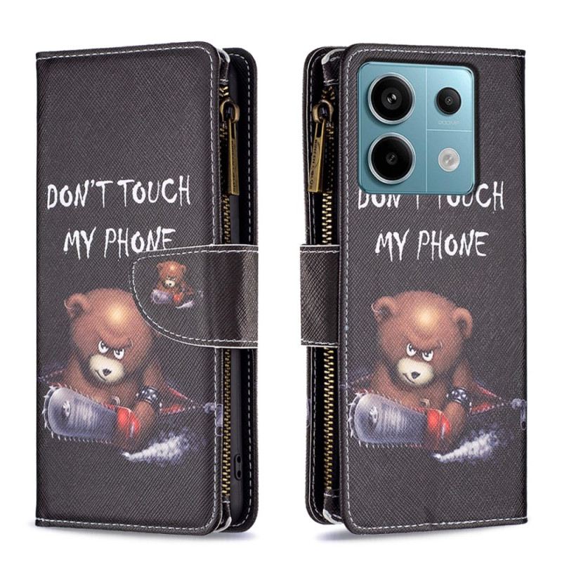Kinyitható Tokok Xiaomi Redmi Note 13 Pro 5g Veszélyes Medve Pénztárca