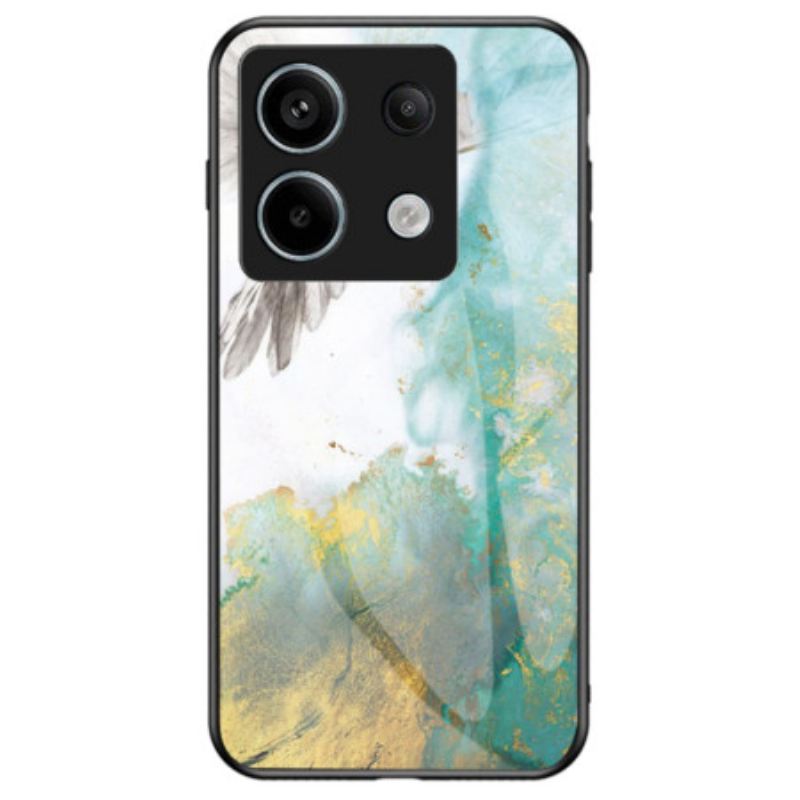 Mobiltelefon Tokok Xiaomi Redmi Note 13 Pro 5g Edzett Üveg Márvány És Repülő Galamb