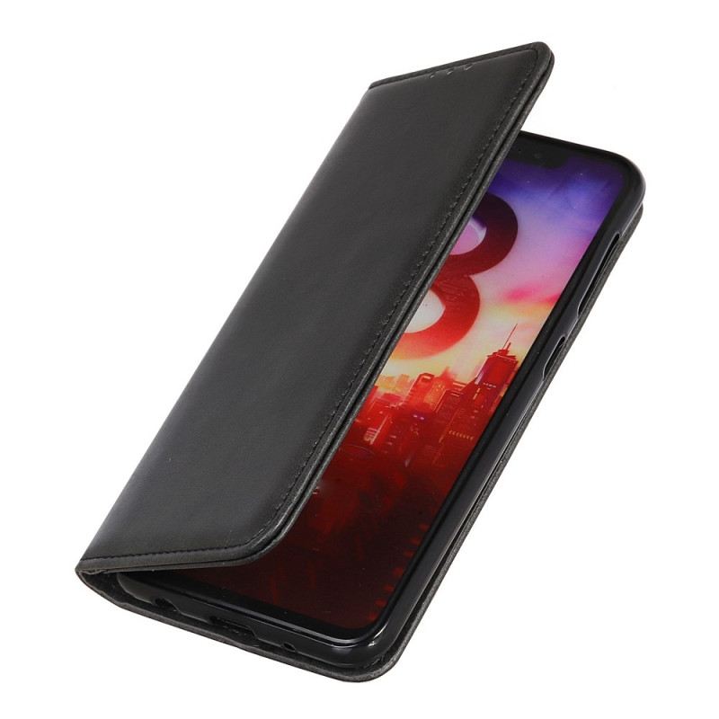 Fliptok iPhone 14 Pro Bőrtok Klasszikus Hasított Bőr