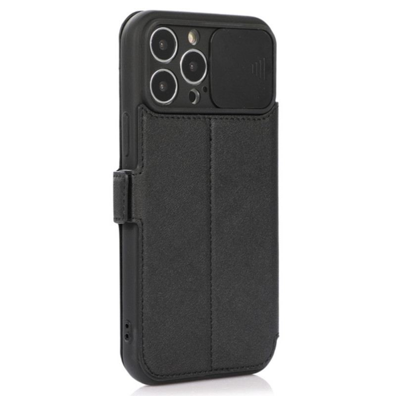 Fliptok iPhone 14 Pro védőtok Bőrtok Cipzáras Kamera Védelem