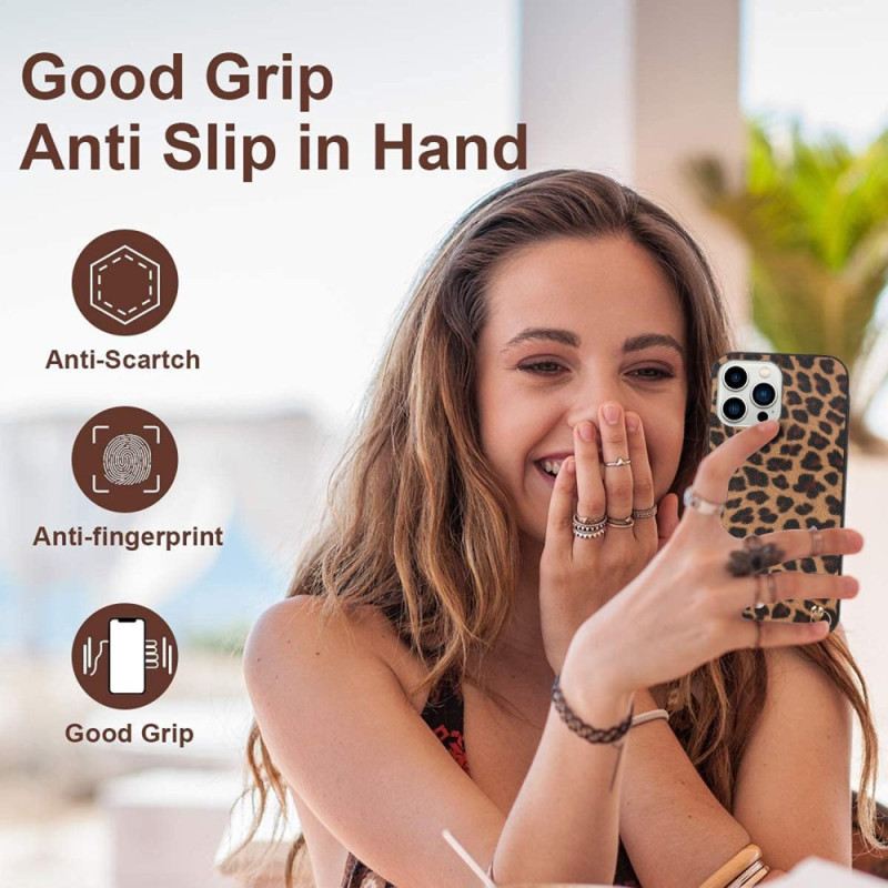Tok iPhone 14 Pro Leopárd Vállpánttal