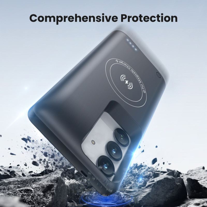10000mah Külső Akkumulátortok Samsung Galaxy S25 / S24 Készülékhez Mágneses Rögzítéssel