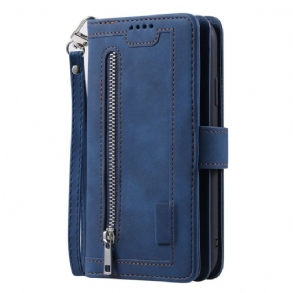 Bőrtok Samsung Galaxy S25 5g 9 Kártyás Pénztárca Nyakpánttal