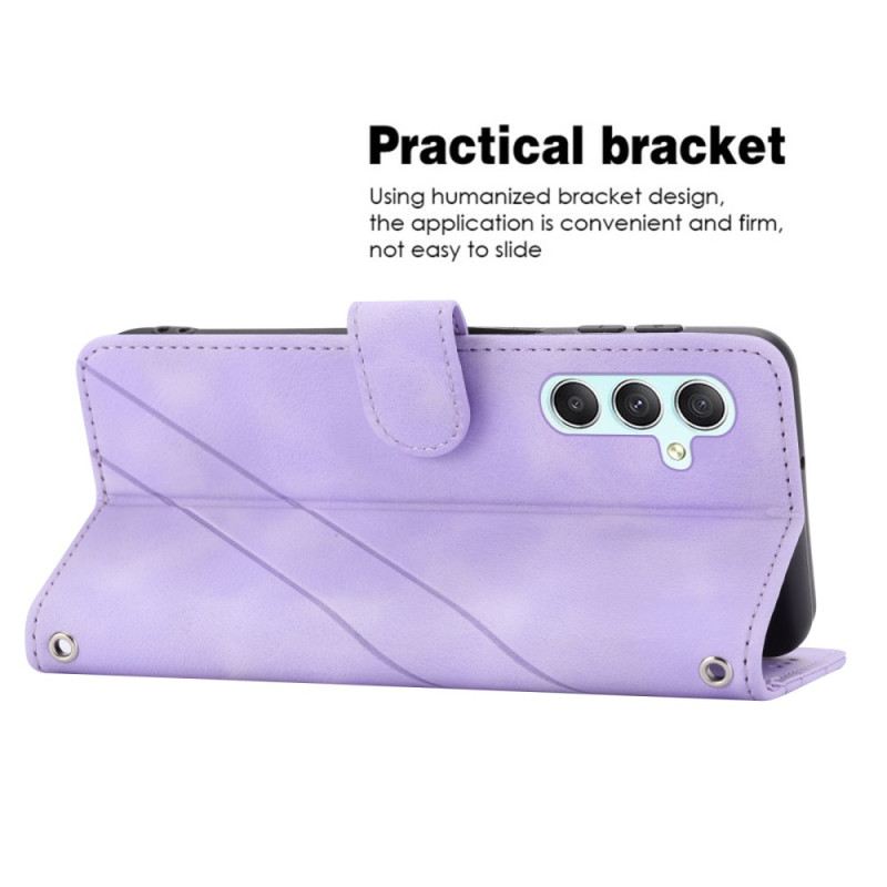 Bőrtok Samsung Galaxy S25 5g Csíkos Nyakpánt