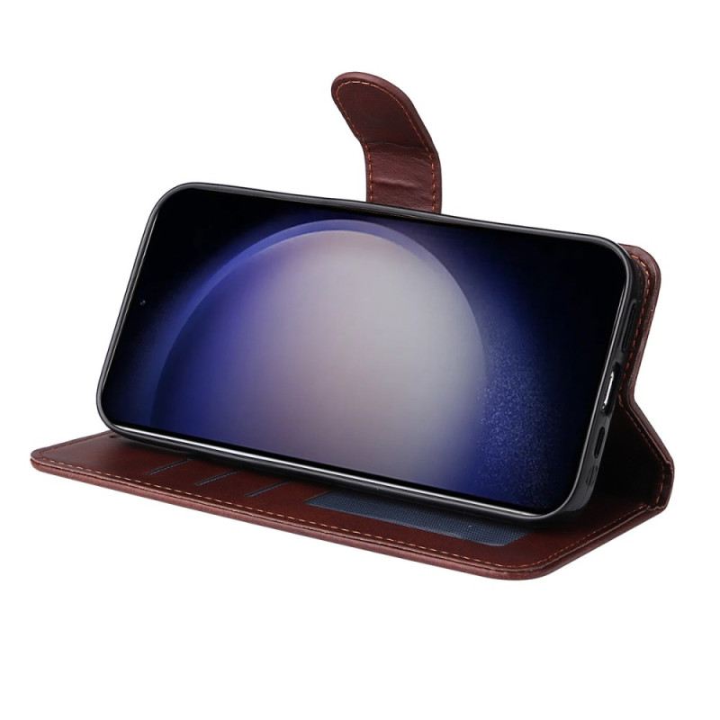 Bőrtok Samsung Galaxy S25 5g Enkay Műbőr Edzett Üveg Képernyővédővel