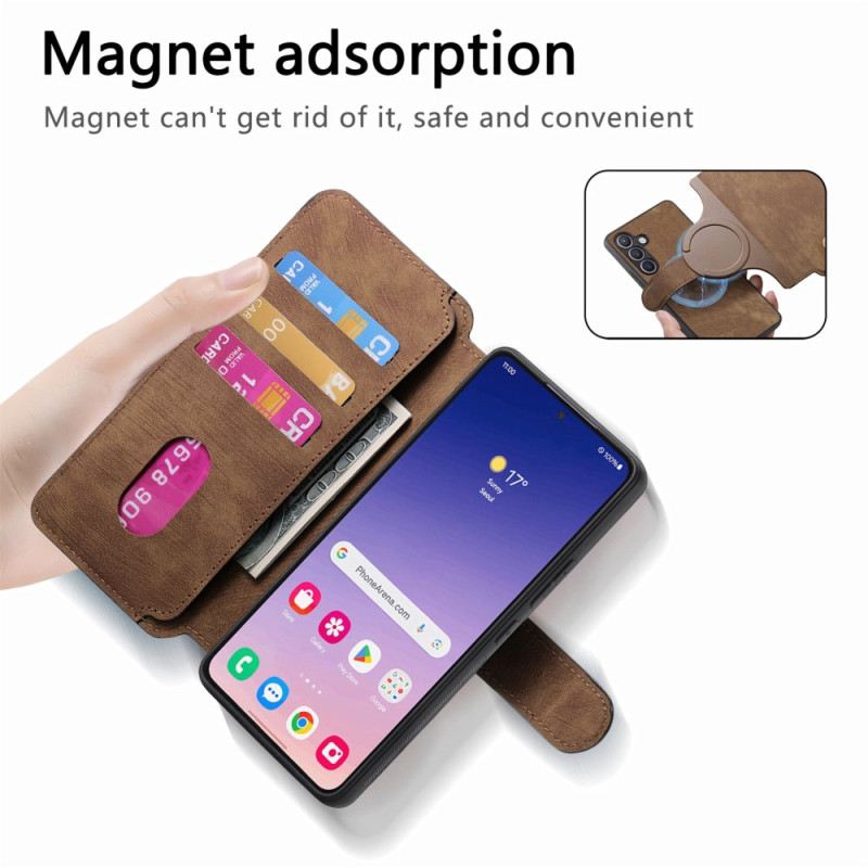 Bőrtok Samsung Galaxy S25 5g Levehető Mágneses Fedél