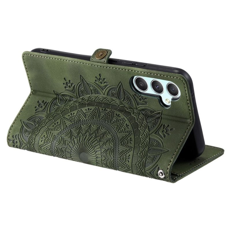 Bőrtok Samsung Galaxy S25 5g Mandala Velúr Hatású