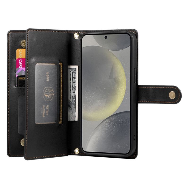 Bőrtok Samsung Galaxy S25 5g Pántos Pénztárca