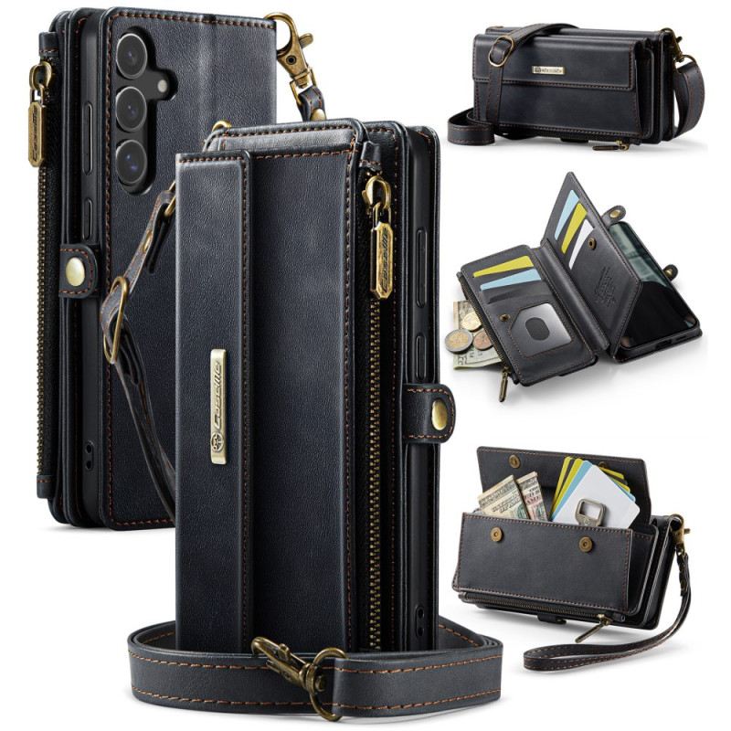 Bőrtok Samsung Galaxy S25 5g Teljes Rfid-árnyékolású Pénztárca