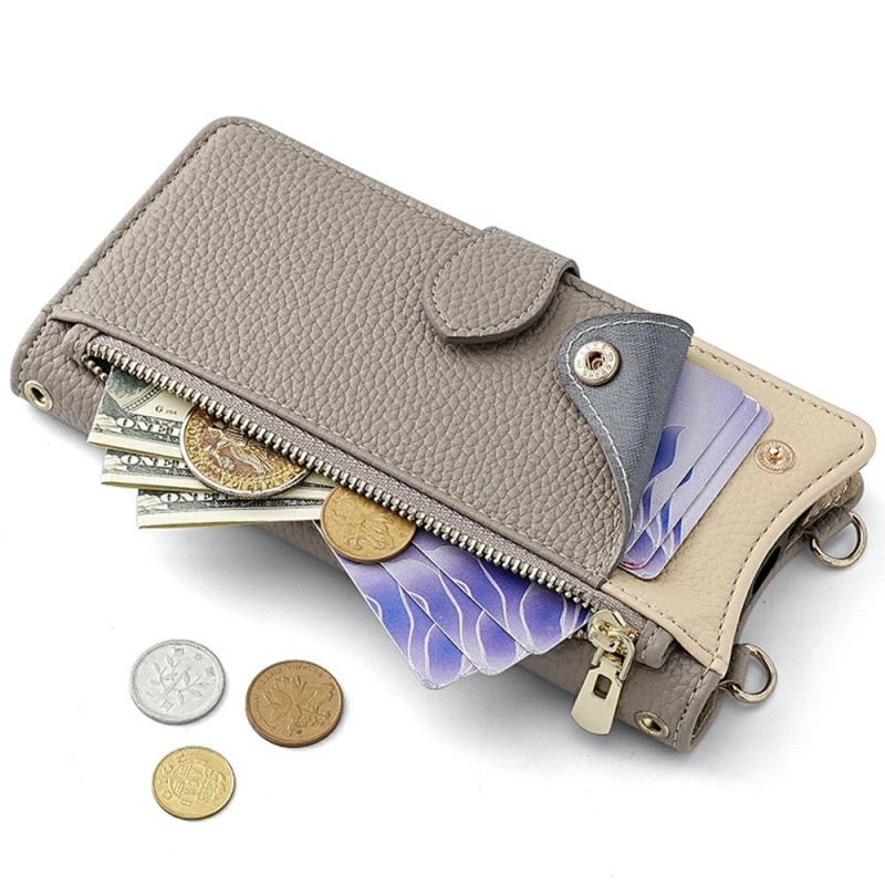 Bőrtok Samsung Galaxy S25 5g Tükör És Lánc