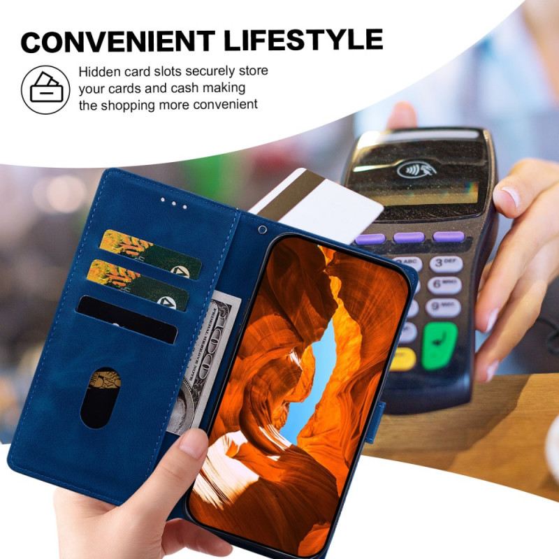 Bőrtok Samsung Galaxy S25 5g Virágmintás Csipke