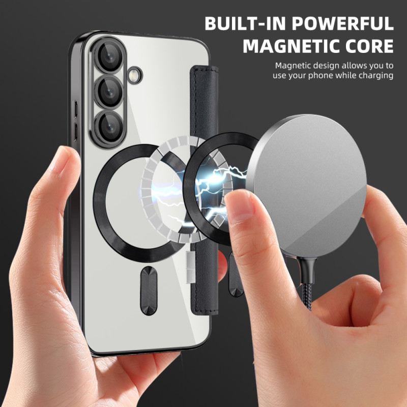 Fliptok Samsung Galaxy S25 5g Bőrhatású Magsafe-fel És Rfid-blokkolással Kompatibilis