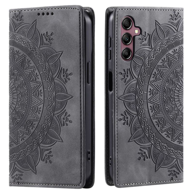 Fliptok Samsung Galaxy S25 5g Velúr Hatású Mandala Minta