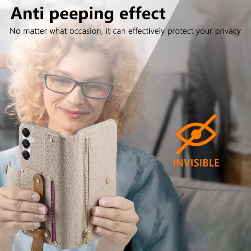 Kinyitható Bőrtok Samsung Galaxy S25 5g Rfid-védős Műbőr