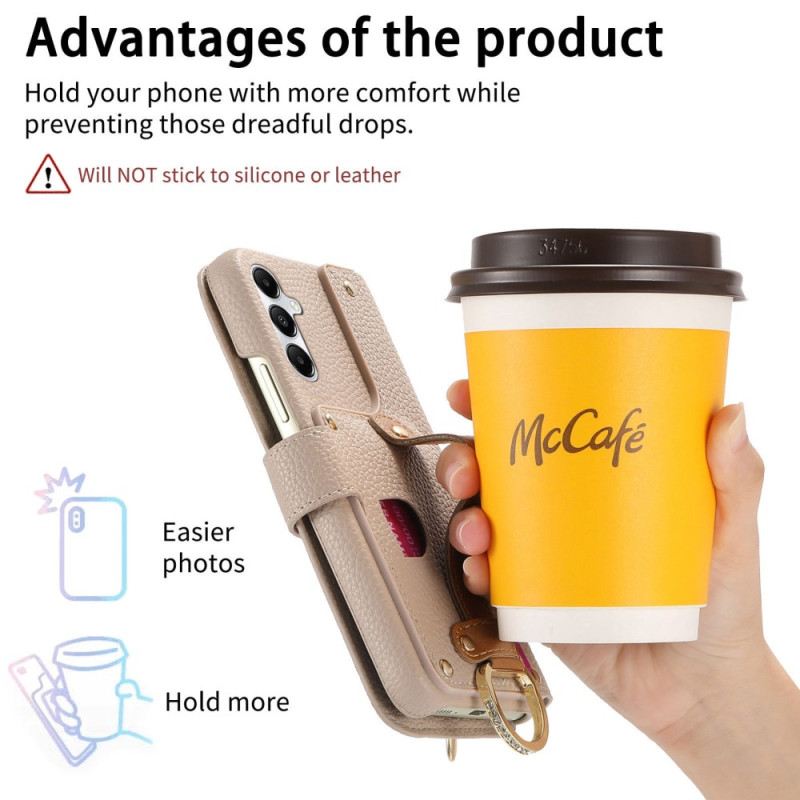 Kinyitható Bőrtok Samsung Galaxy S25 5g Rfid-védős Műbőr