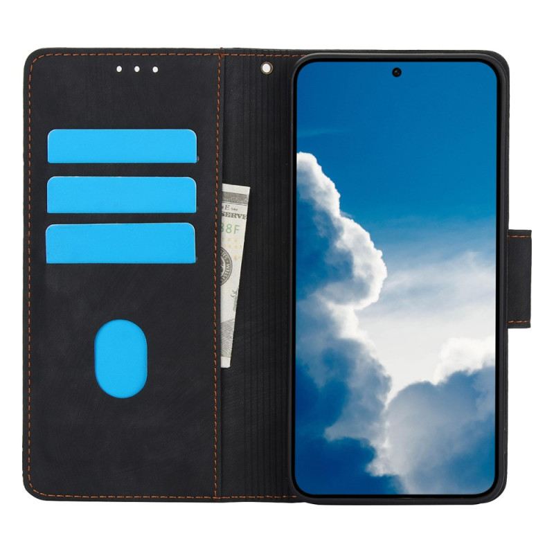 Kinyitható Bőrtok Samsung Galaxy S25 5g Velúr Hatású Virágmintás