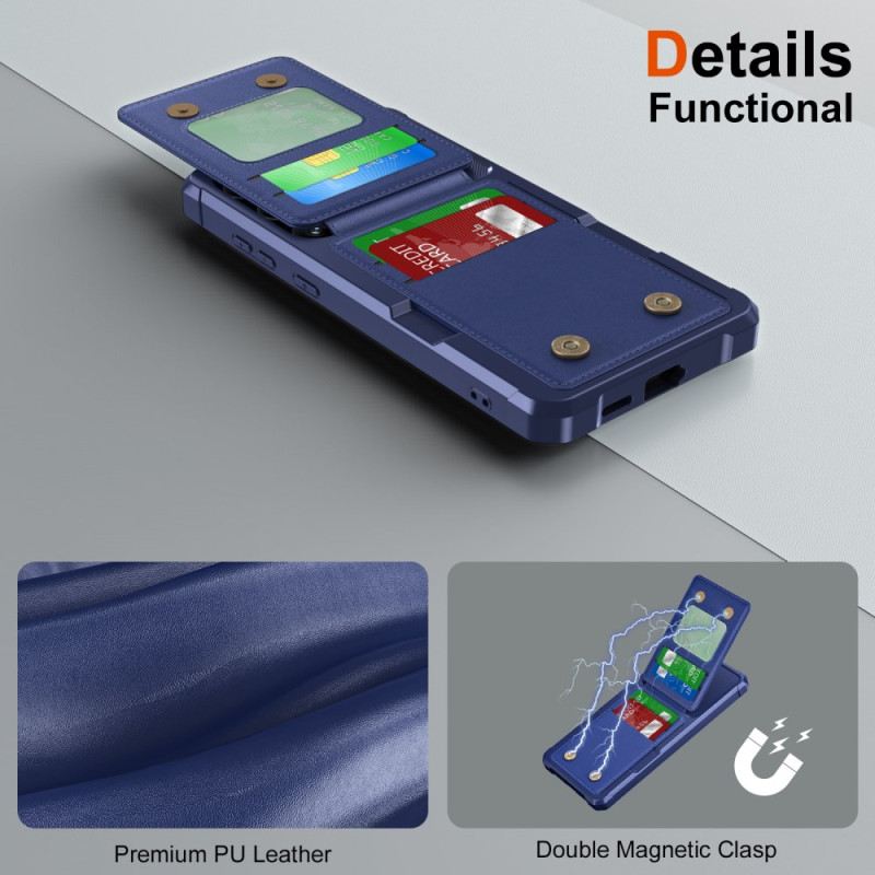 Mobiltelefon Tokok Samsung Galaxy S25 5g Fémhatású Kártyatartó És Állvány