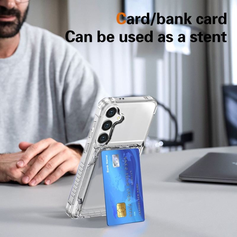 Tok Samsung Galaxy S25 5g Átlátszó Beépített Kártyatartóval