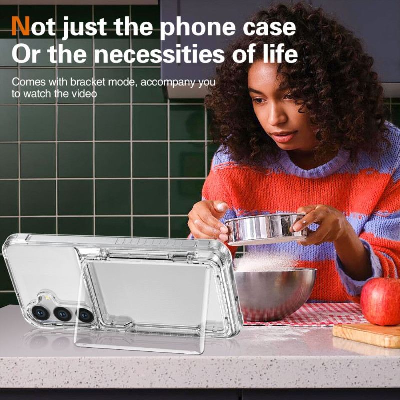 Tok Samsung Galaxy S25 5g Átlátszó Beépített Kártyatartóval