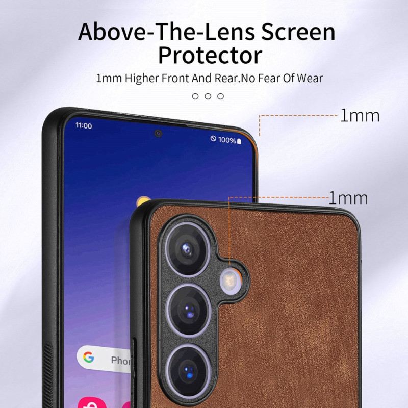 Tok Samsung Galaxy S25 5g Bőrhatású Kártyatartó És Gyűrű