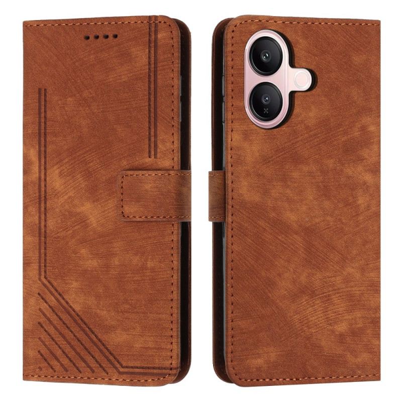 Bőrtok Vivo V60 Lite Retró Dizájn