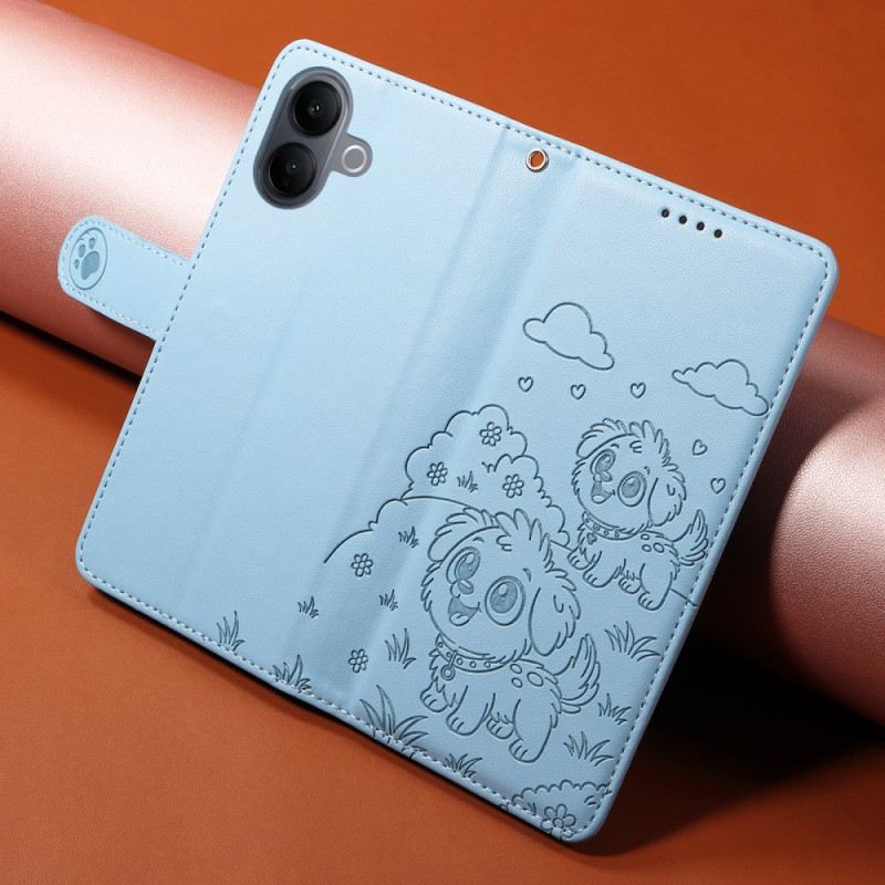 Bőrtok Vivo V60 Lite Rfid Védelemmel És Kutyamintával