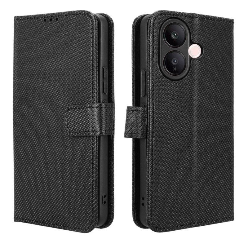 Bőrtok Vivo V60 Lite Rombusz Textúra