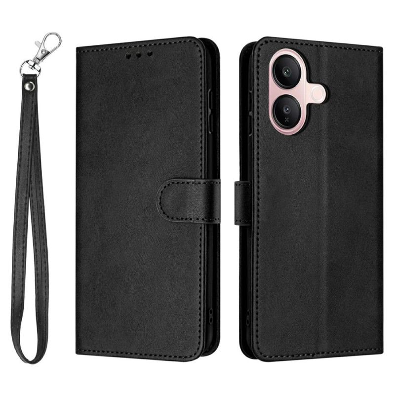 Fliptok Vivo V60 Lite Bőrhatású Szíj