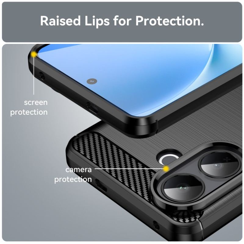 Tok Vivo V60 Lite Szálcsiszolt Szénszálas