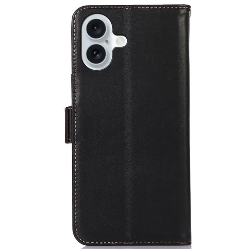 Bőrtok iPhone 16 Plus Prémium Osztályú Rfid Védelem