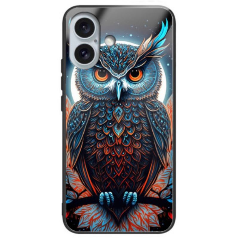 Tok iPhone 16 Plus Művészi Bagoly Edzett Üveg