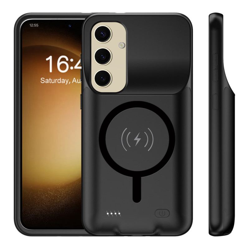 10000mah Akkumulátortok Samsung Galaxy S25 Plus-hoz Külső Töltővel És Mágneses Rögzítéssel