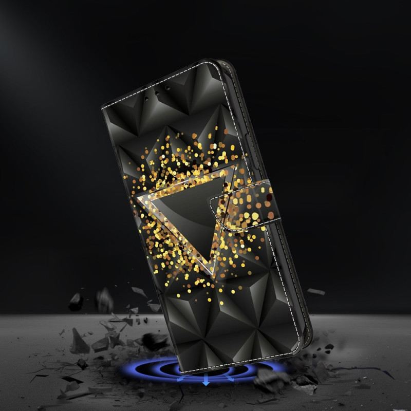 Bőrtok Samsung Galaxy S25 Plus 5g Arany Háromszög