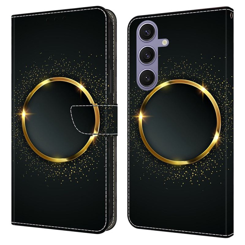 Bőrtok Samsung Galaxy S25 Plus 5g Arany Kör