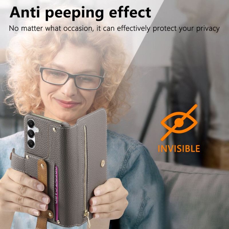 Bőrtok Samsung Galaxy S25 Plus 5g Cipzáras Pénztárca