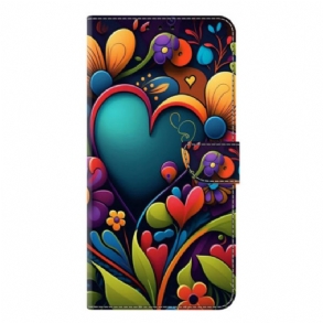 Bőrtok Samsung Galaxy S25 Plus 5g Festett Szív