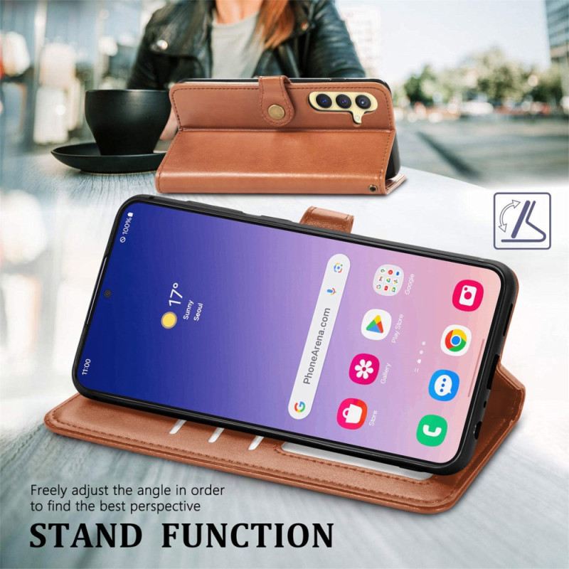 Bőrtok Samsung Galaxy S25 Plus 5g Gombos Záródás