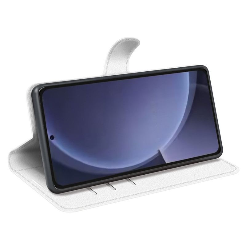 Bőrtok Samsung Galaxy S25 Plus 5g Klasszikus Licsi Műbőr