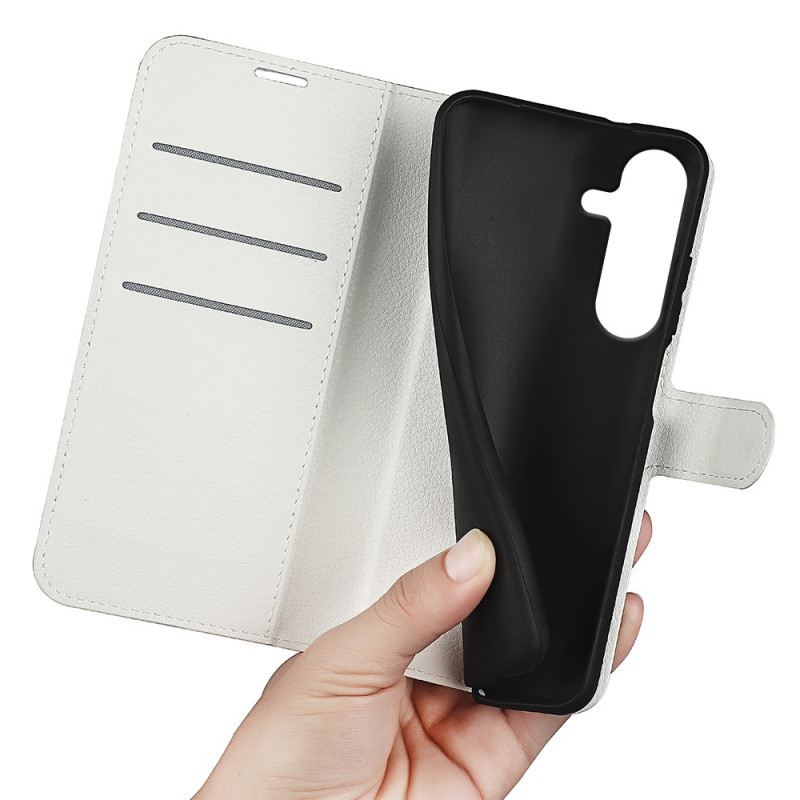 Bőrtok Samsung Galaxy S25 Plus 5g Klasszikus Licsi Műbőr