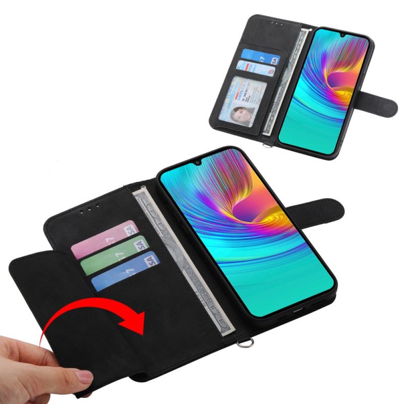 Bőrtok Samsung Galaxy S25 Plus 5g Virágminta És Pántok