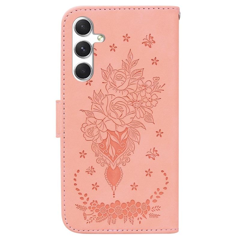 Fliptok Samsung Galaxy S25 Plus 5g Rózsaszín Velúr Hatású